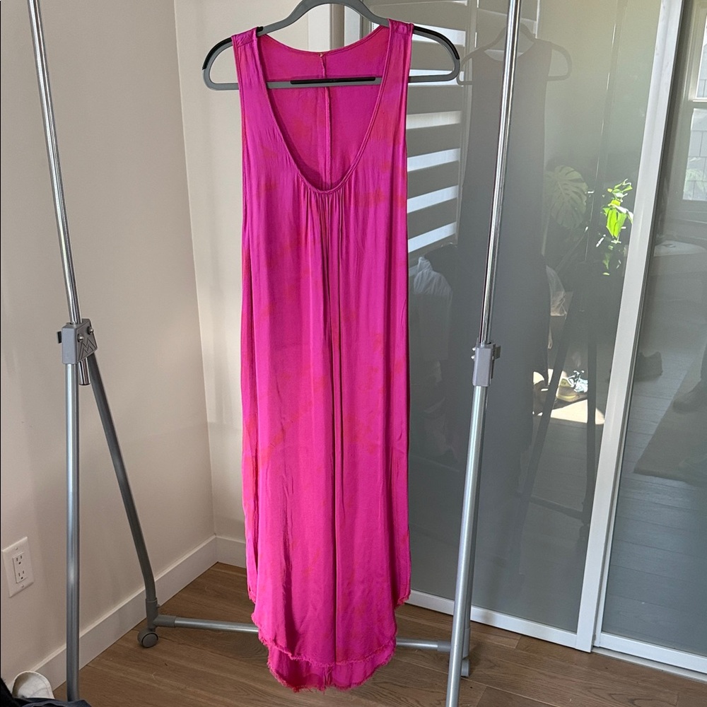 Pink Sleeveless Maxi Dress